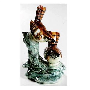 Vintage #3401D STANGL Pottery Double Wrens Initialed Bird Figure